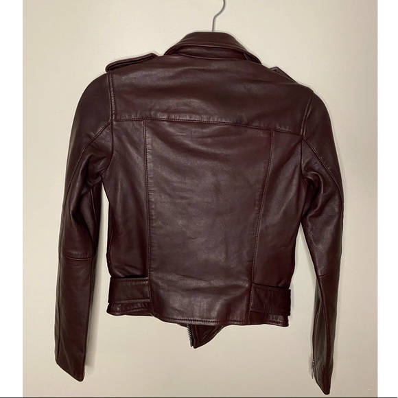 All Saints Balfern Leather Biker Jacket - Picture 6 of 8